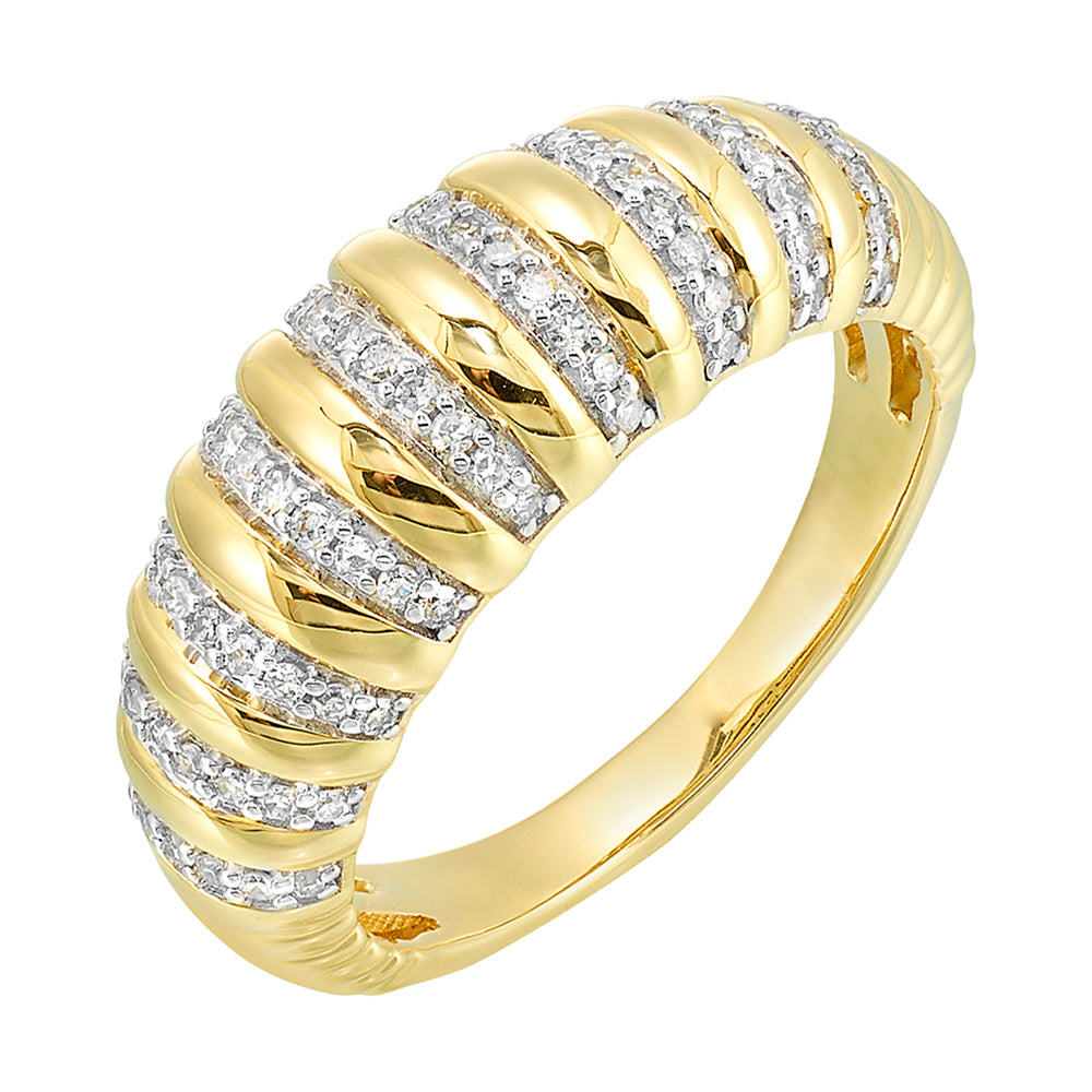 10Kt Yellow Gold Diamond 1/4Ctw Ring