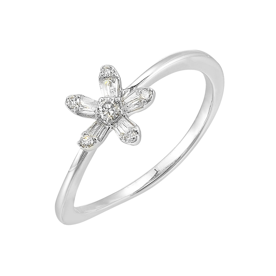 10Kt White Gold Diamond 1/7Ctw Ring