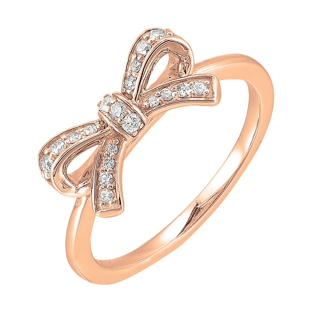 10Kt Rose Gold Diamond 1/7Ctw Ring