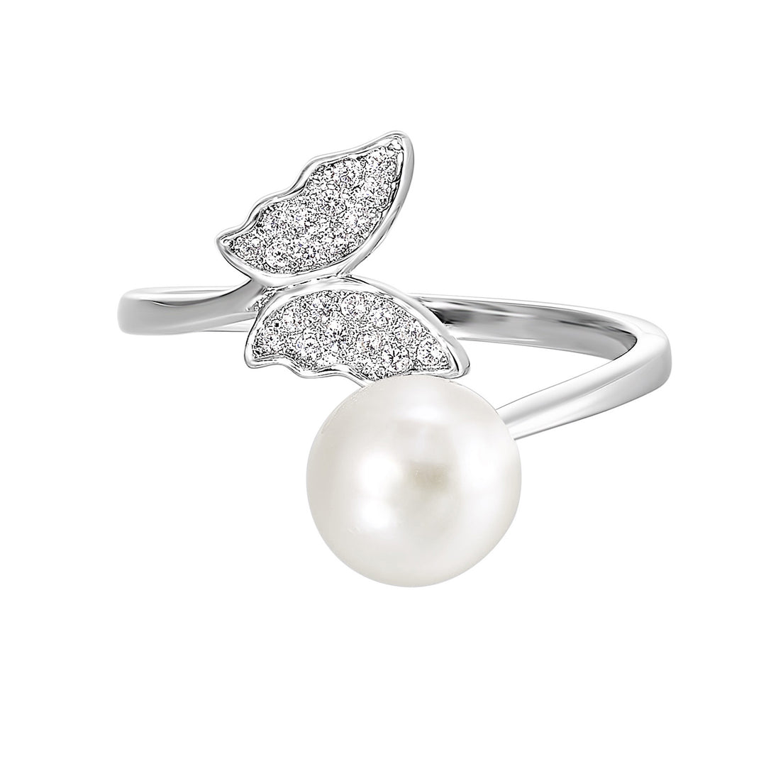 Silver Pearl Ring