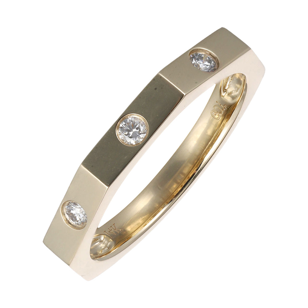 14Kt Yellow Gold Diamond 1/10Ctw Ring