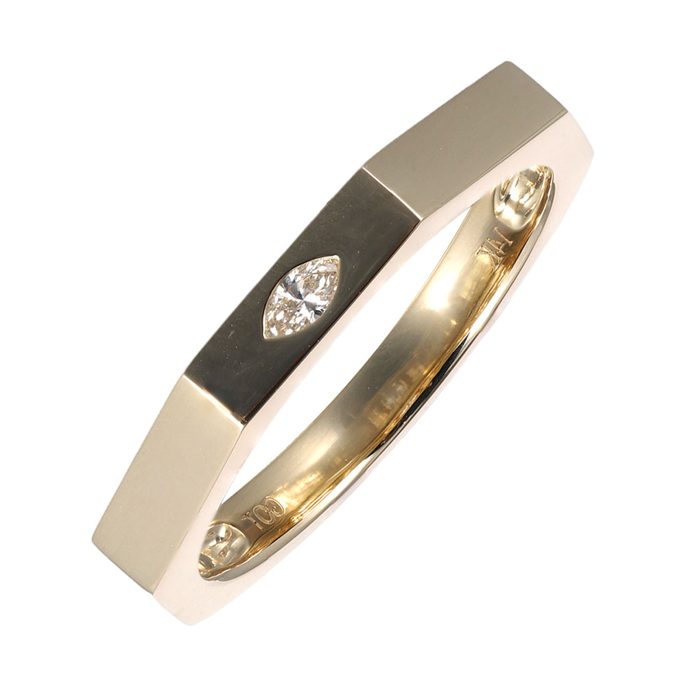 14Kt Yellow Gold Diamond 1/20Ctw Ring