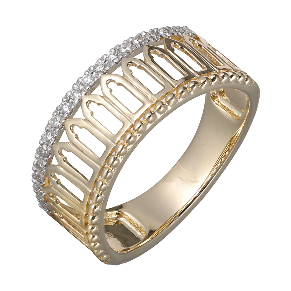 14Kt Yellow Gold Diamond 1/7Ctw Ring