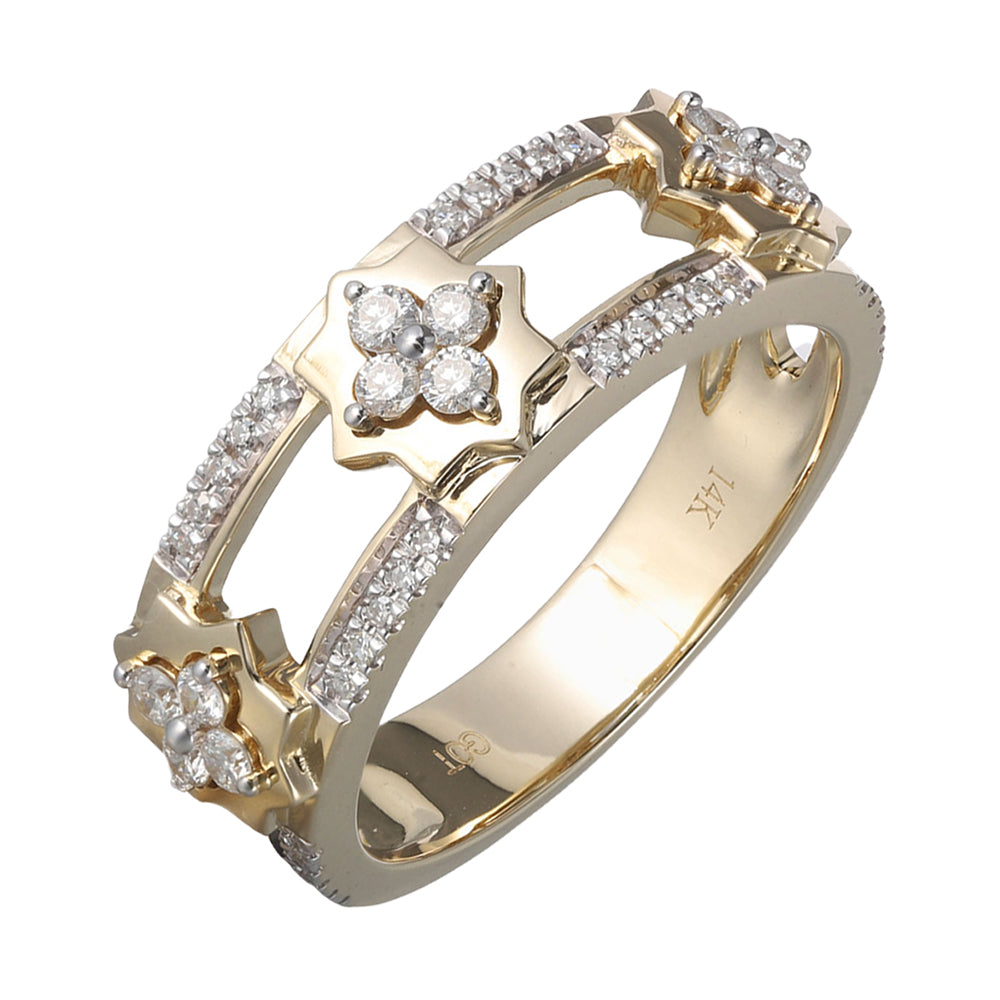 14Kt Yellow Gold Diamond 1/3Ctw Ring