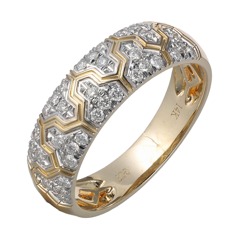 14Kt Yellow Gold Diamond 1/4Ctw Ring