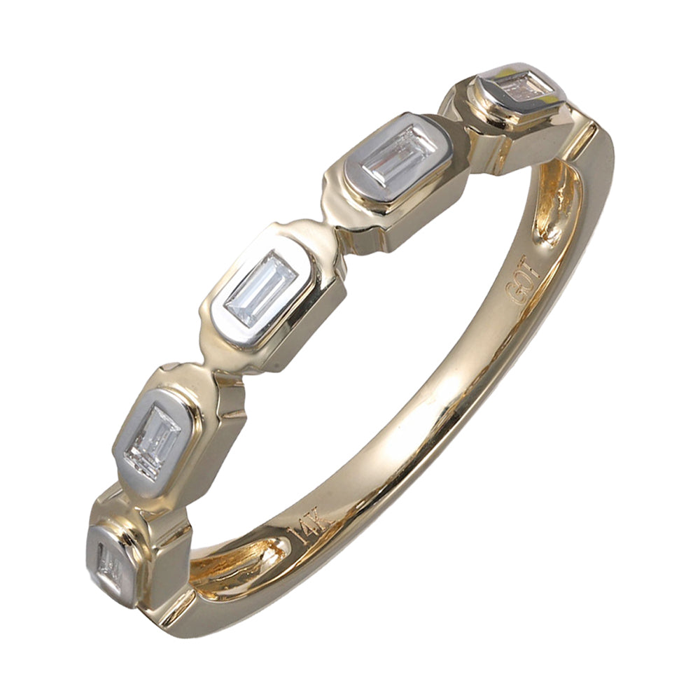 14Kt Yellow Gold Diamond 1/10Ctw Ring