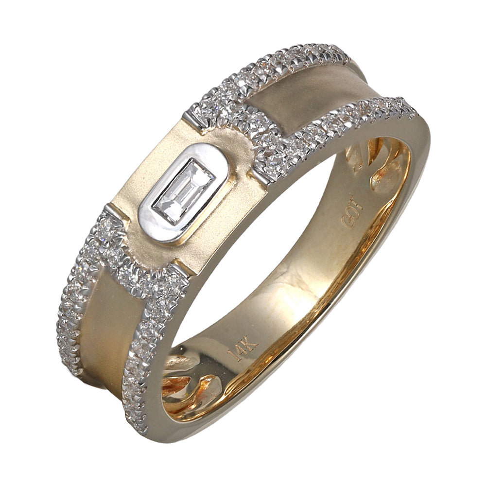 14Kt Yellow Gold Diamond 1/4Ctw Ring