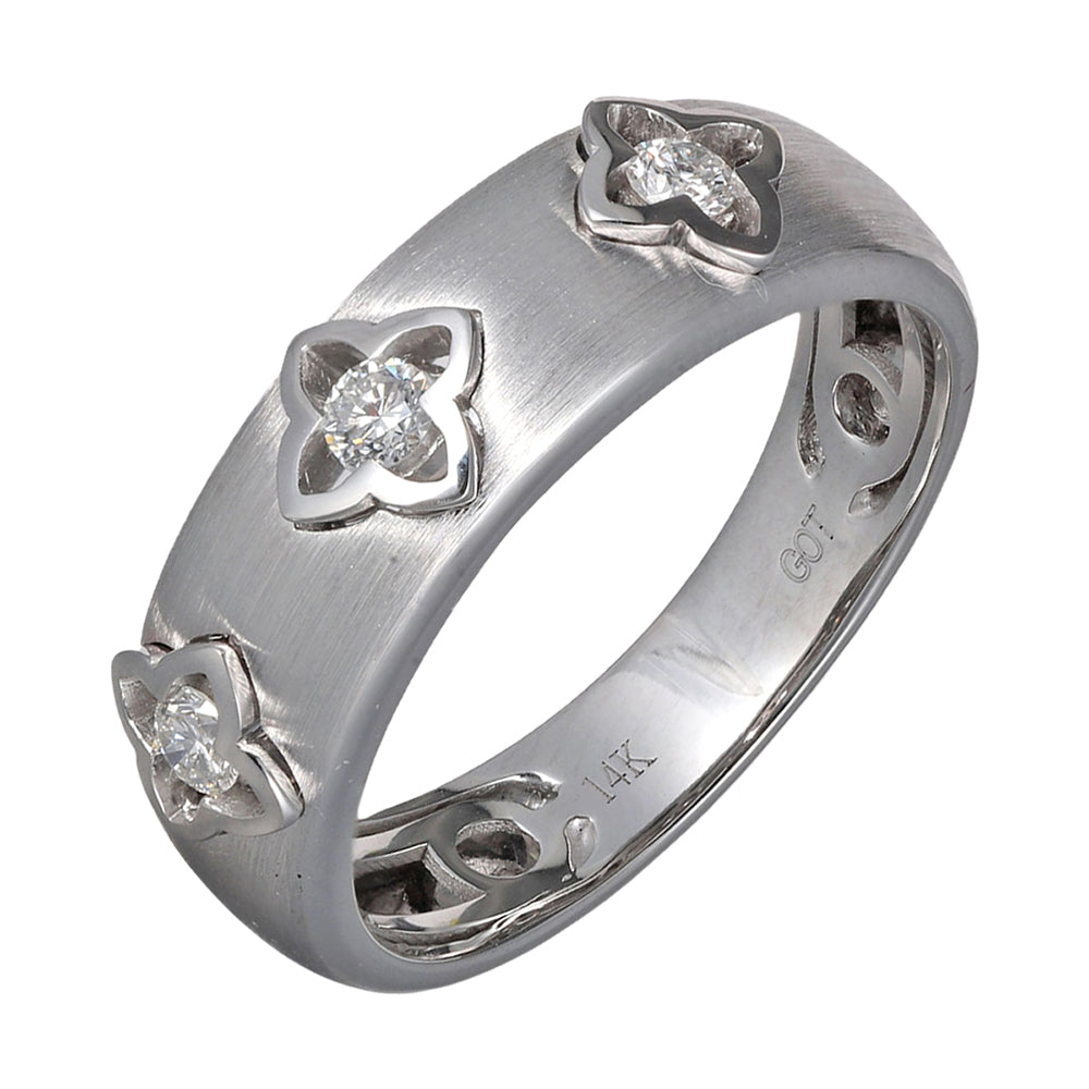 14Kt White Gold Diamond 1/7Ctw Ring