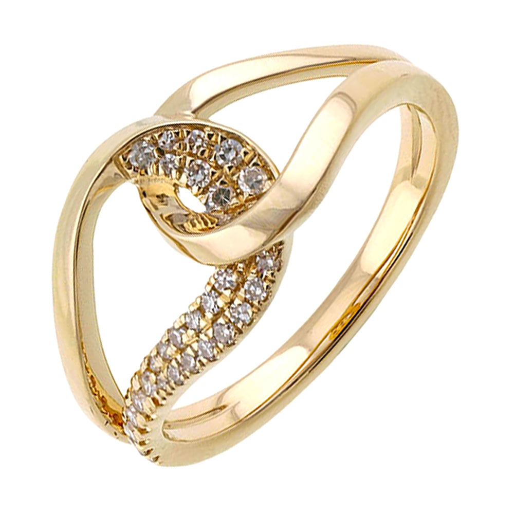 14Kt Yellow Gold Diamond 1/6Ctw Ring