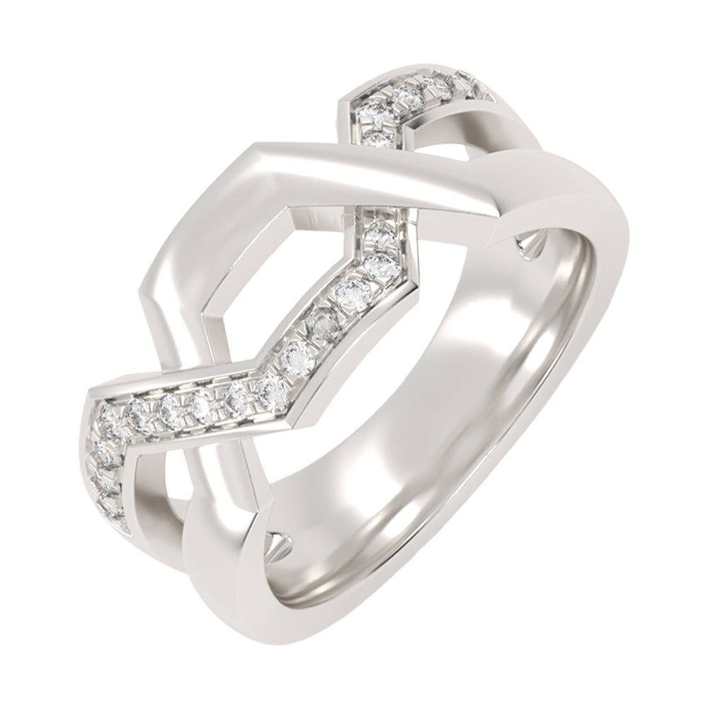Silver Diamond 1/4Ctw Ring