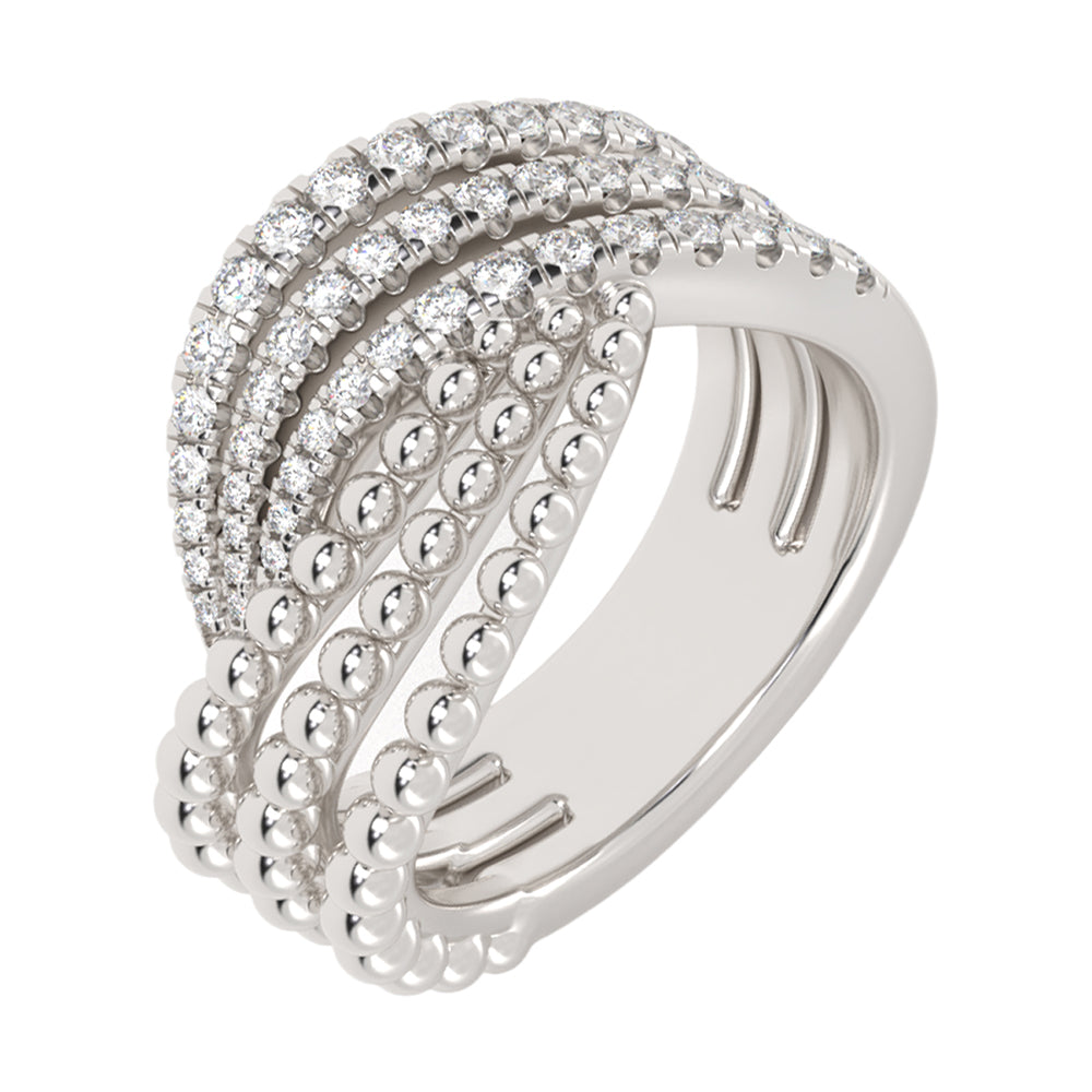 Silver Diamond 1/2Ctw Ring