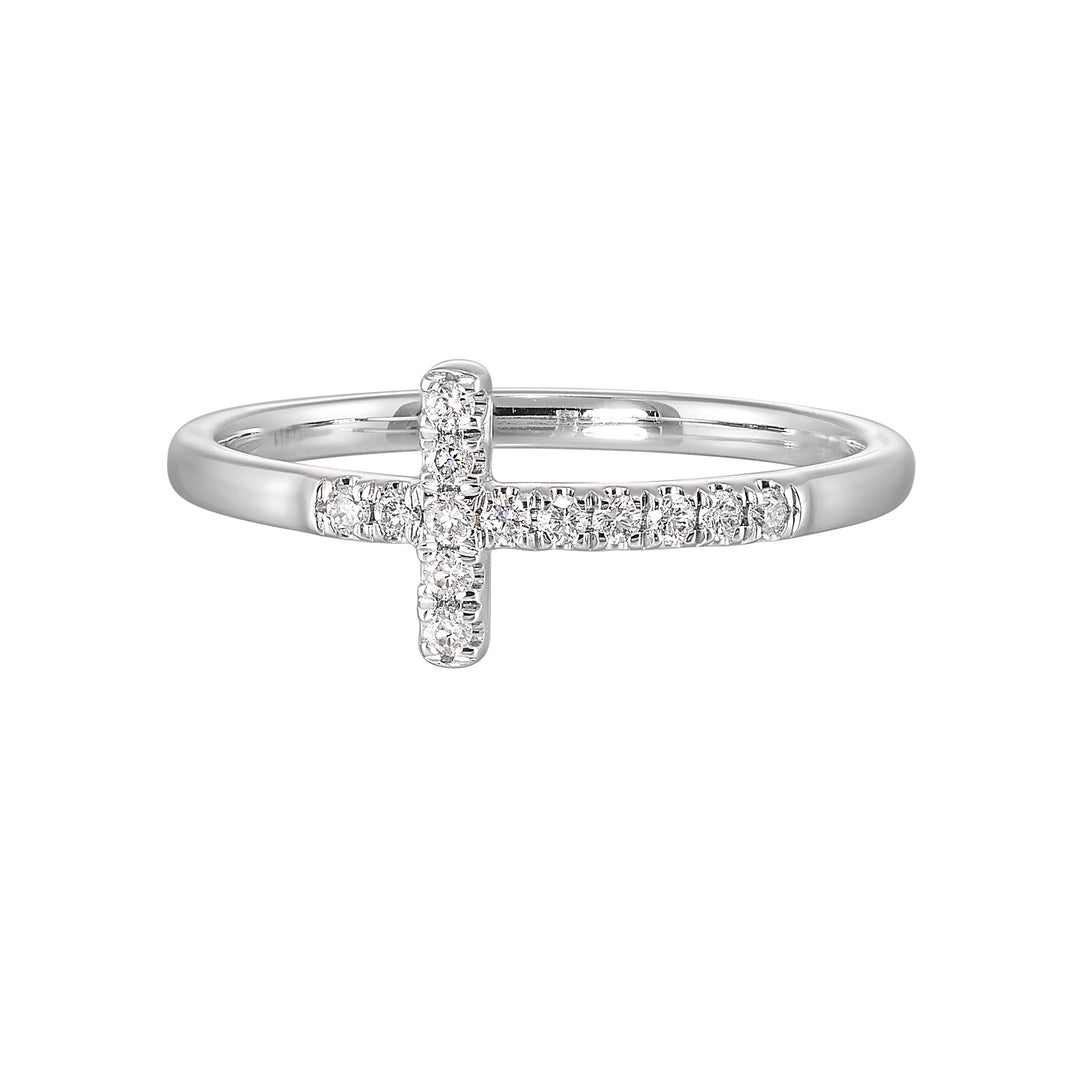 14Kt White Gold Diamond 1/10Ctw Ring