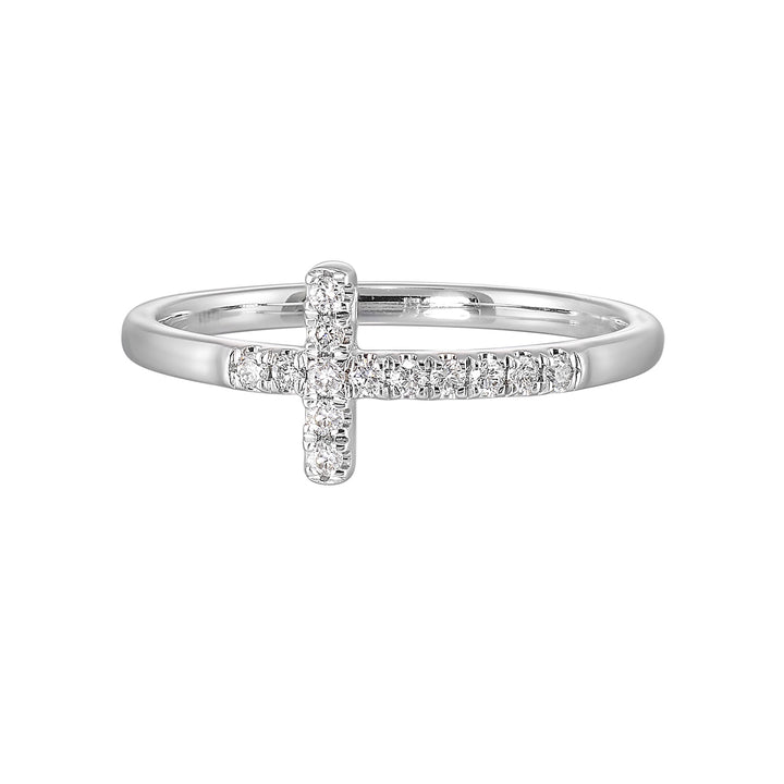 14Kt White Gold Diamond 1/10Ctw Ring