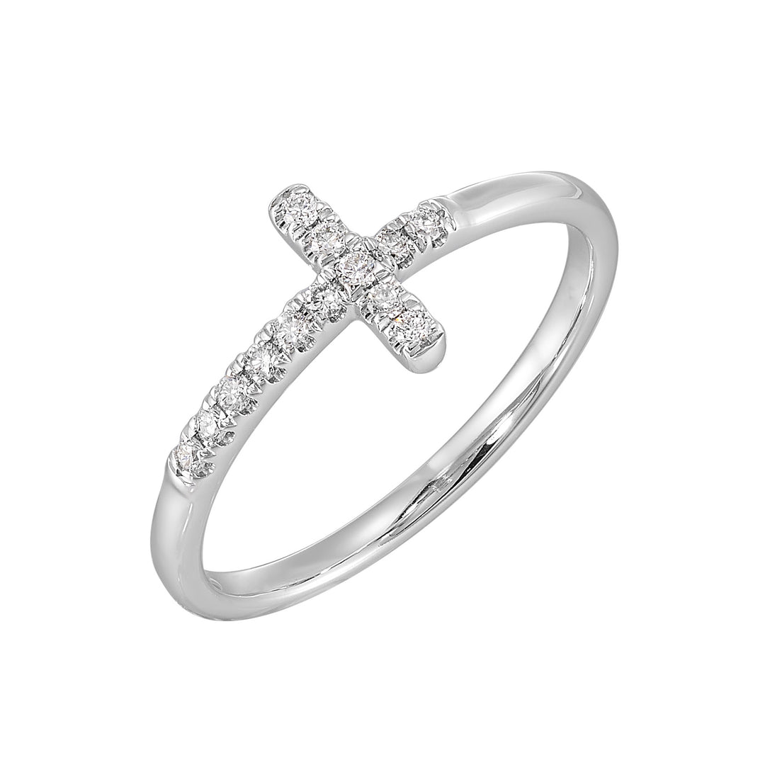 14Kt White Gold Diamond 1/10Ctw Ring