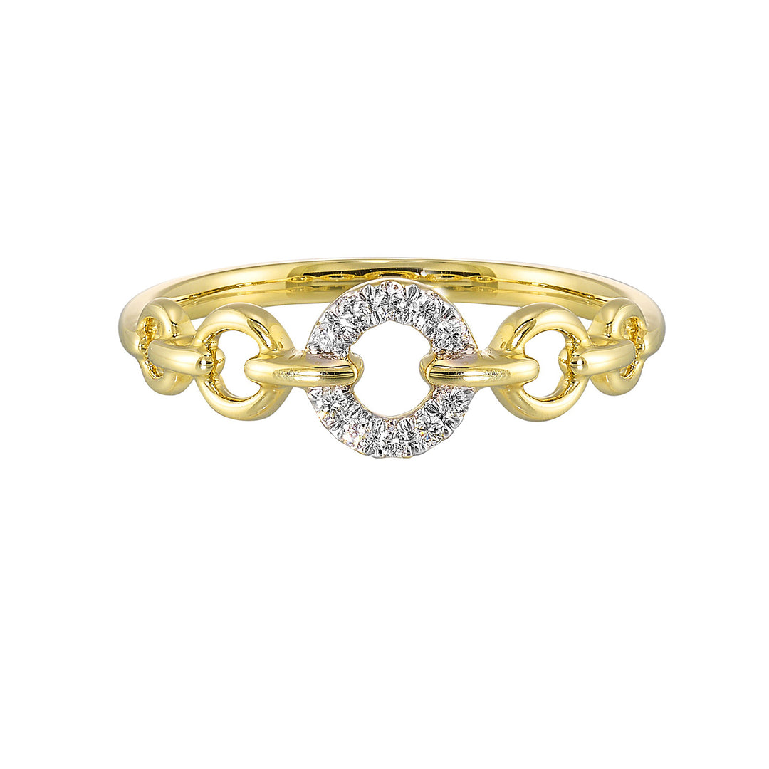 14Kt Yellow Gold Diamond 1/15Ctw Ring