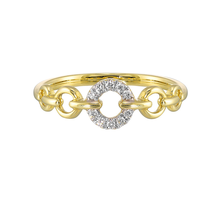 14Kt Yellow Gold Diamond 1/15Ctw Ring