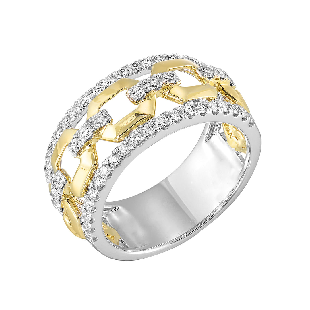 14Kt White Yellow Gold Diamond 1/2Ctw Ring