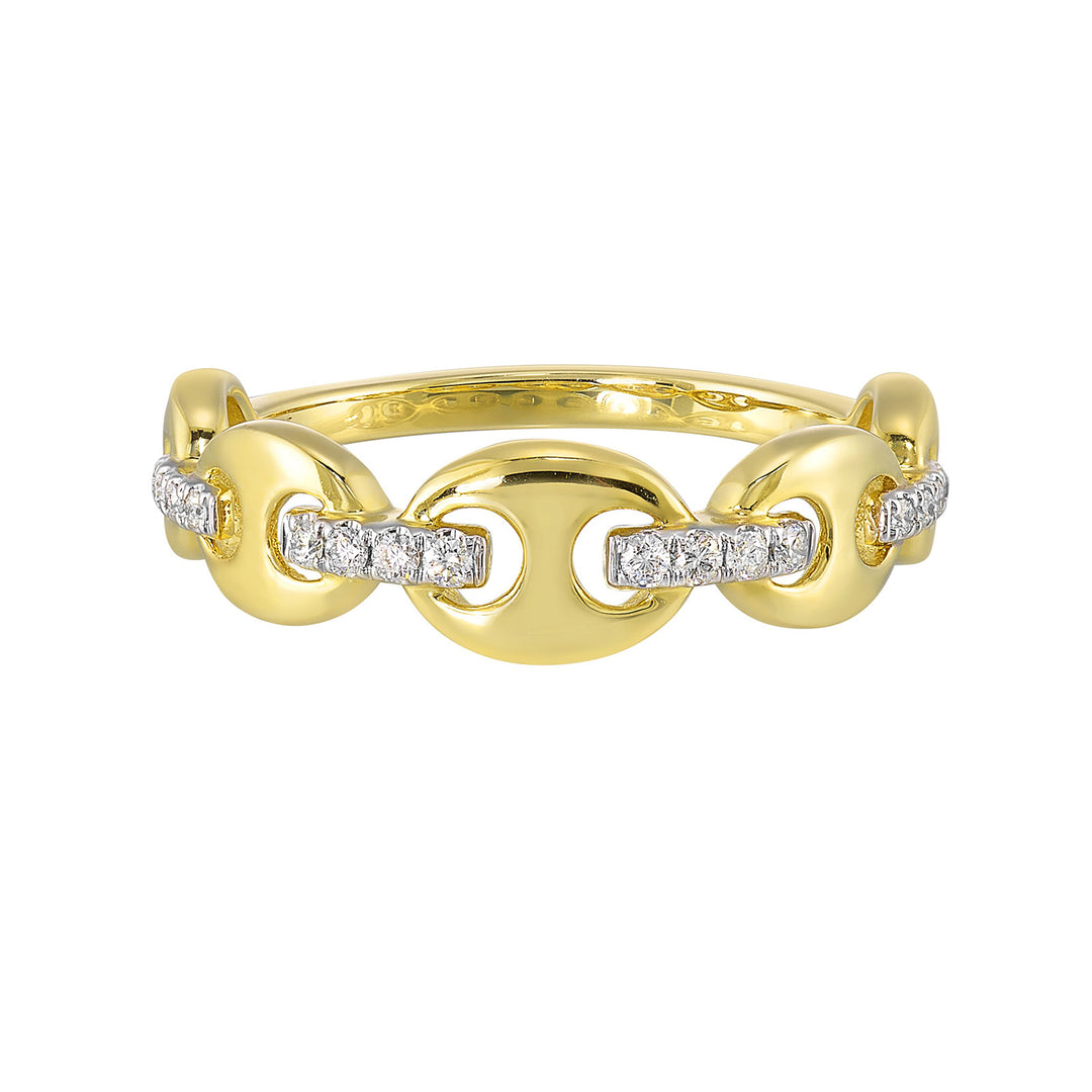14Kt Yellow Gold Diamond 1/10Ctw Ring