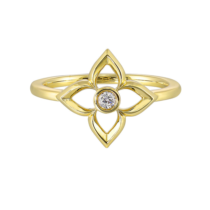 14Kt Yellow Gold Diamond 1/20Ctw Ring