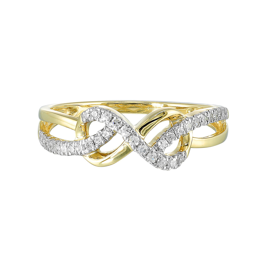 10Kt Yellow Gold Diamond 1/6Ctw Ring