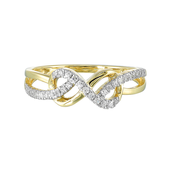 10Kt Yellow Gold Diamond 1/6Ctw Ring