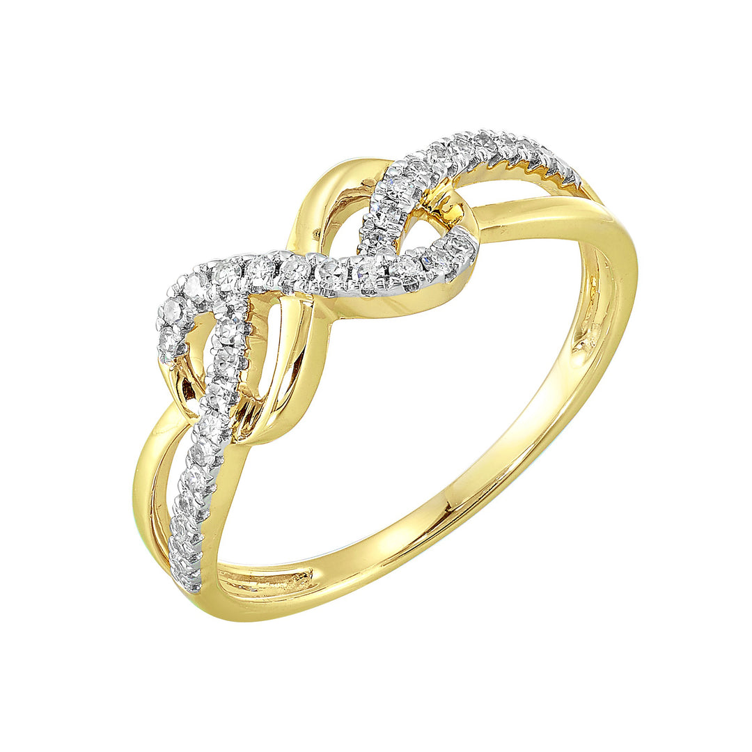 10Kt Yellow Gold Diamond 1/6Ctw Ring