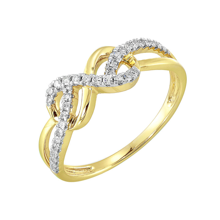 10Kt Yellow Gold Diamond 1/6Ctw Ring