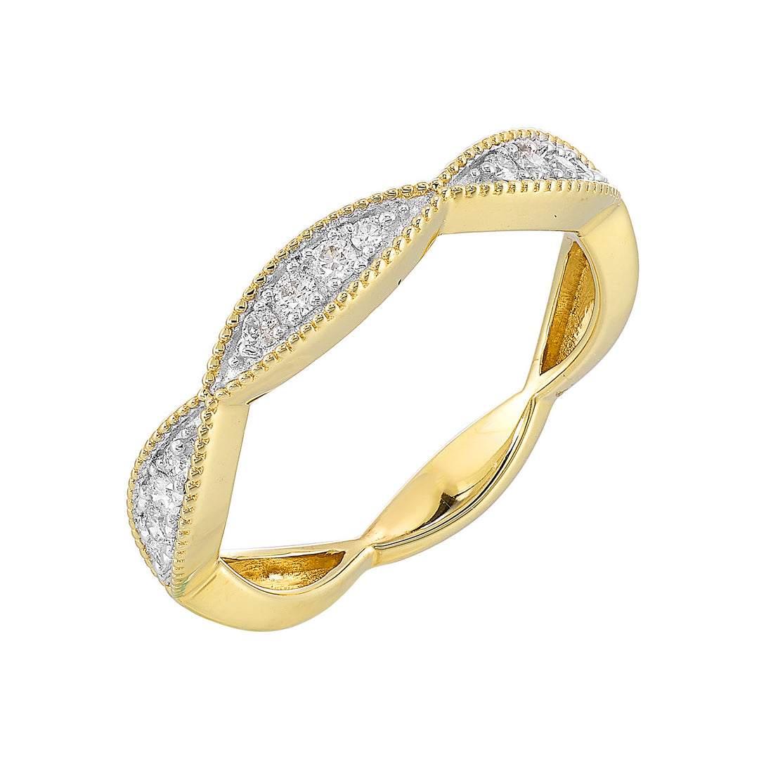 10Kt Yellow Gold Diamond 1/5Ctw Ring