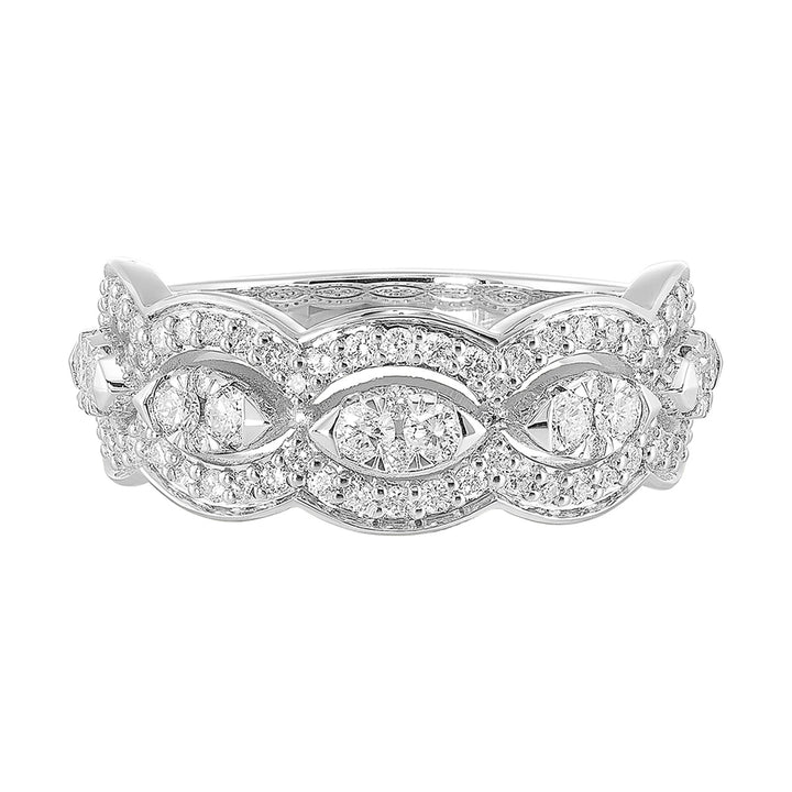 14Kt White Gold Diamond 3/4Ctw Ring