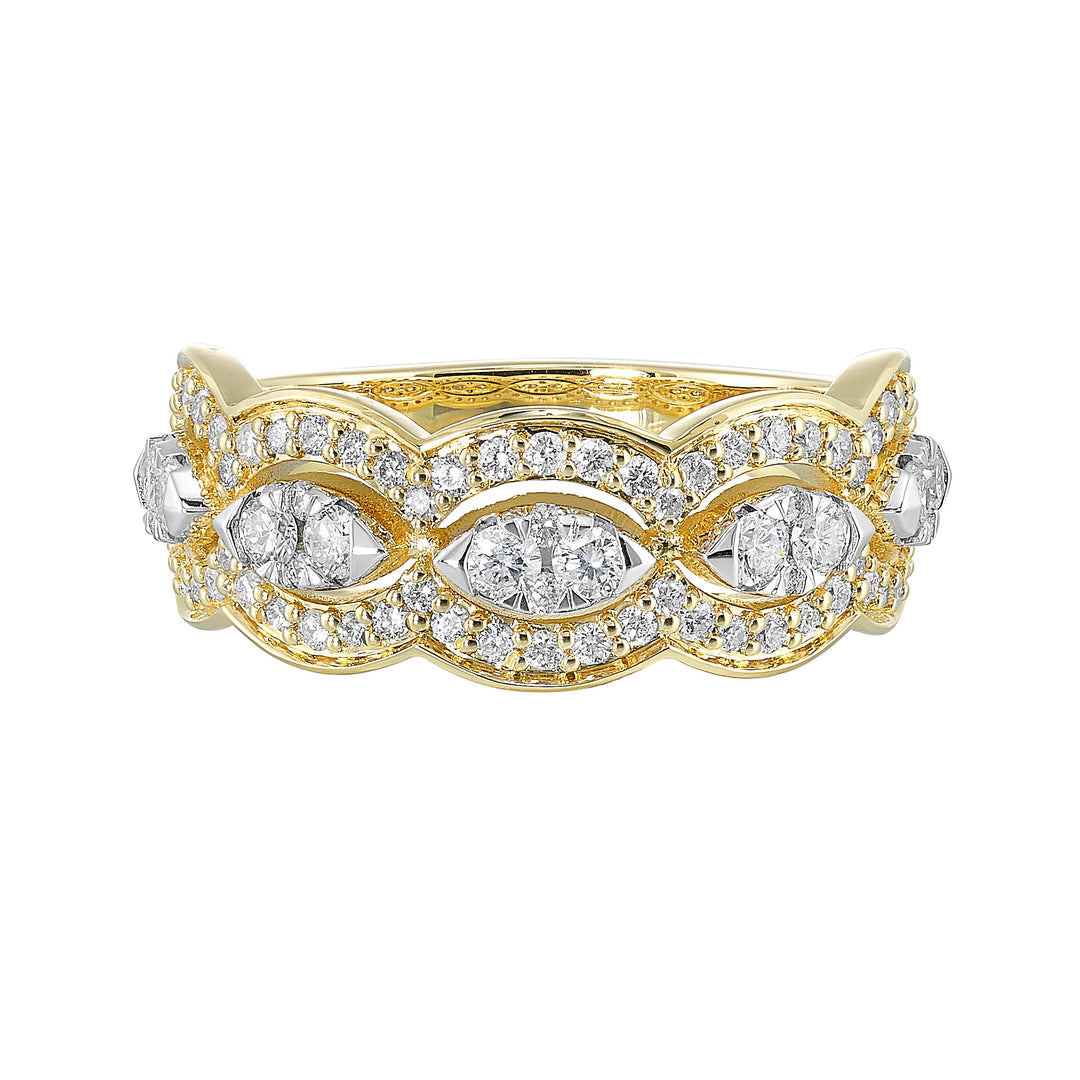 14Kt Yellow Gold Diamond 3/4Ctw Ring
