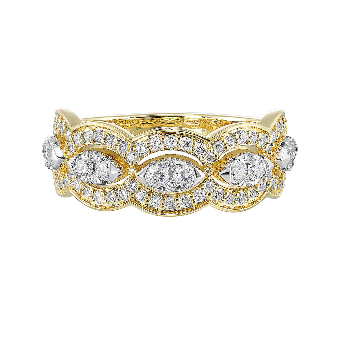 14Kt Yellow Gold Diamond 3/4Ctw Ring
