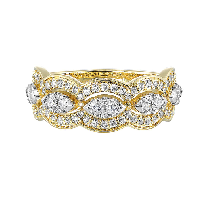 14Kt Yellow Gold Diamond 3/4Ctw Ring