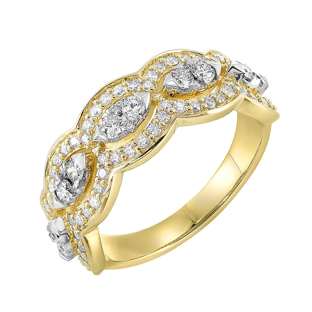 14Kt Yellow Gold Diamond 3/4Ctw Ring