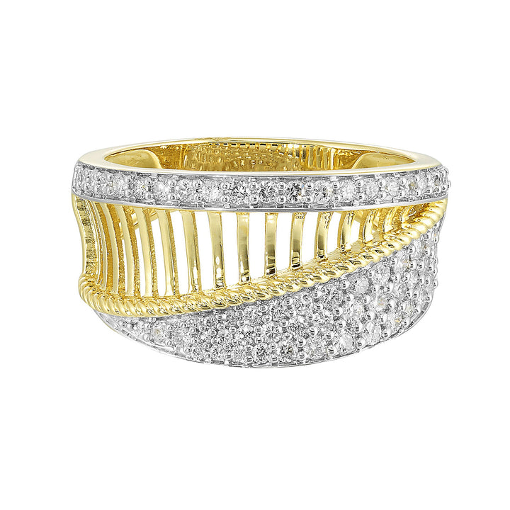 14Kt White Yellow Gold Diamond 1/2Ctw Ring