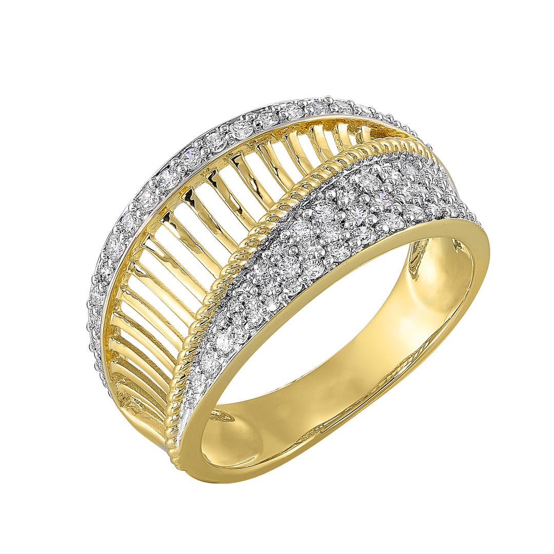 14Kt White Yellow Gold Diamond 1/2Ctw Ring
