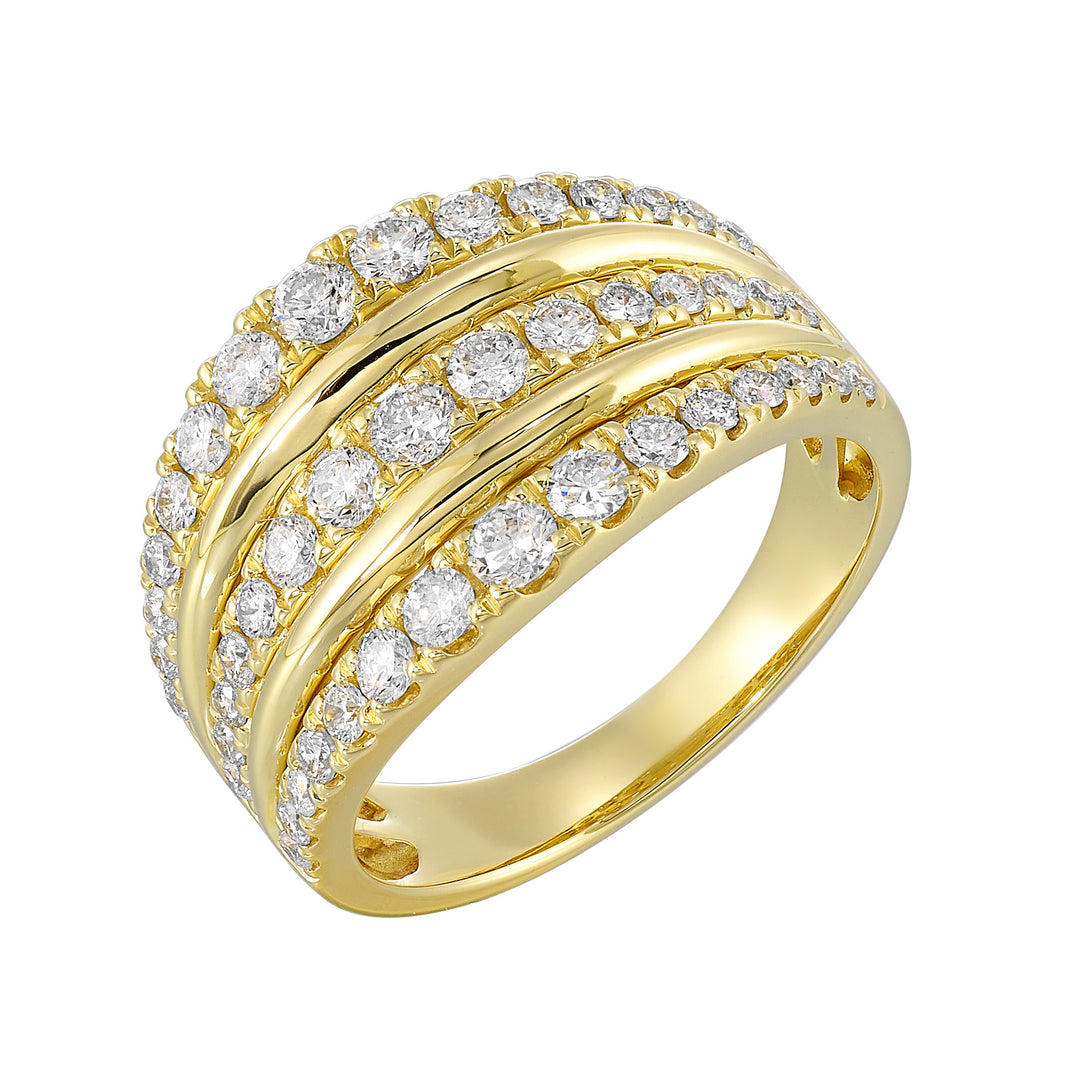 14Kt Yellow Gold Diamond 1Ctw Ring