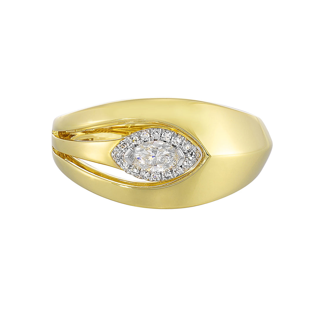 14Kt Yellow Gold Diamond 1/5Ctw Ring