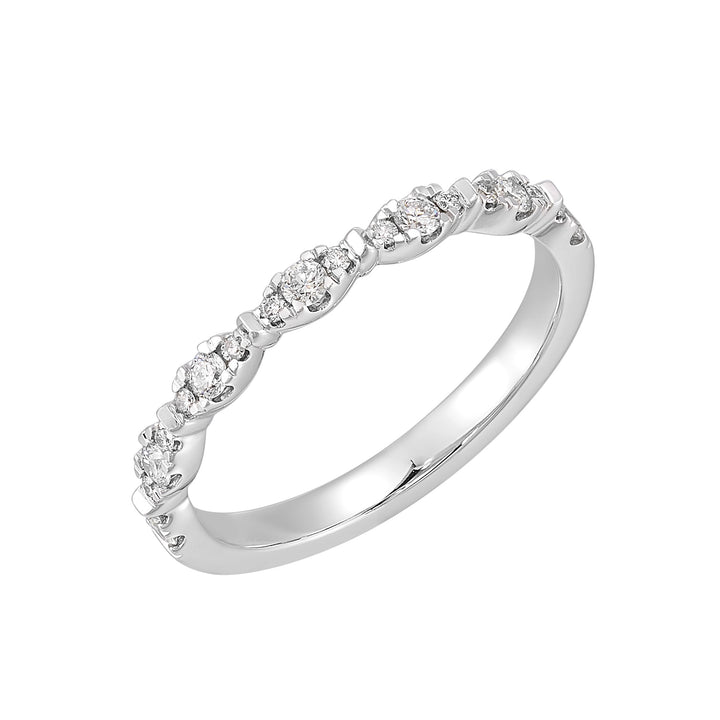 14Kt White Gold Diamond 1/4Ctw Ring