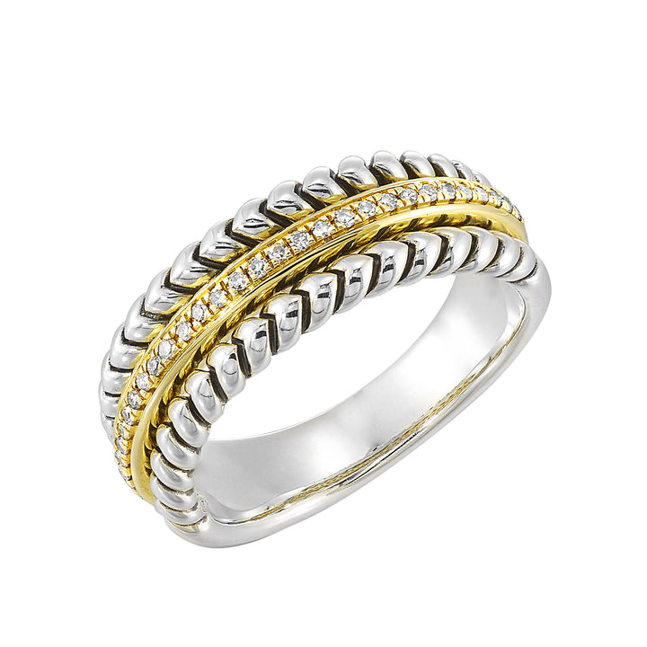 Gold Silver White Yellow Gold Diamond 1/10Ctw Ring