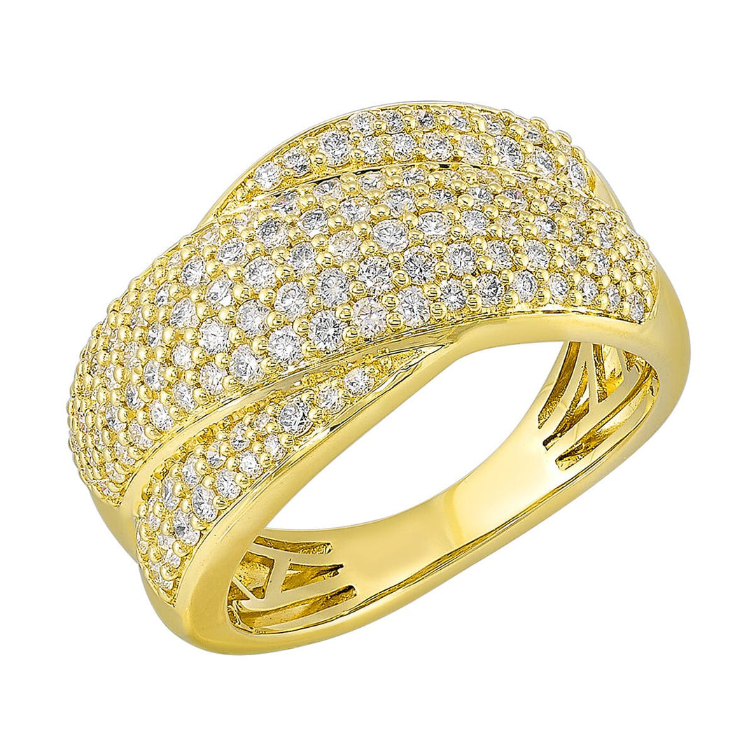 14Kt Yellow Gold Diamond 1Ctw Ring