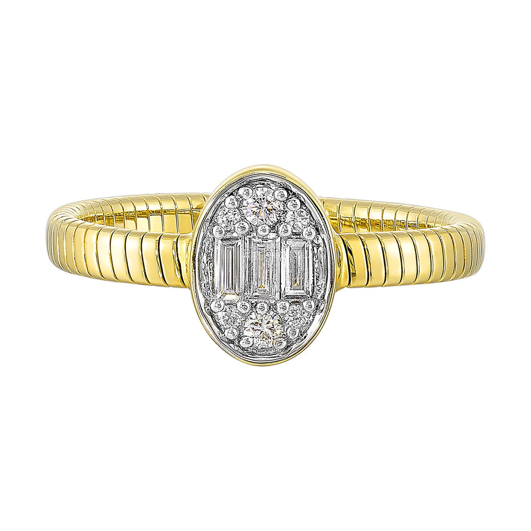 14Kt Yellow Gold Diamond 1/6Ctw Ring