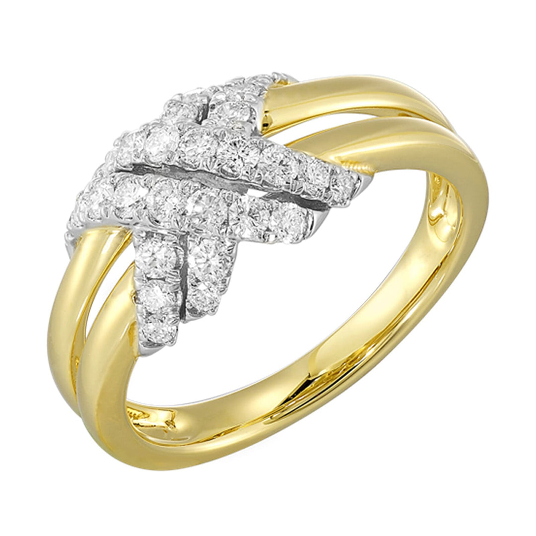 14Kt White Yellow Gold Diamond 1/2Ctw Ring