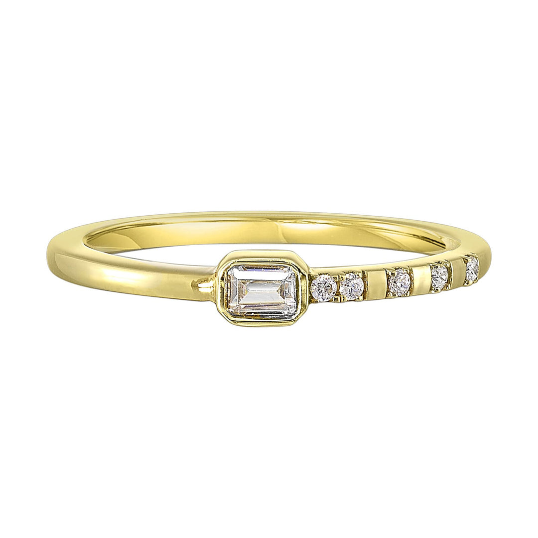 10Kt Yellow Gold Diamond 1/7Ctw Ring