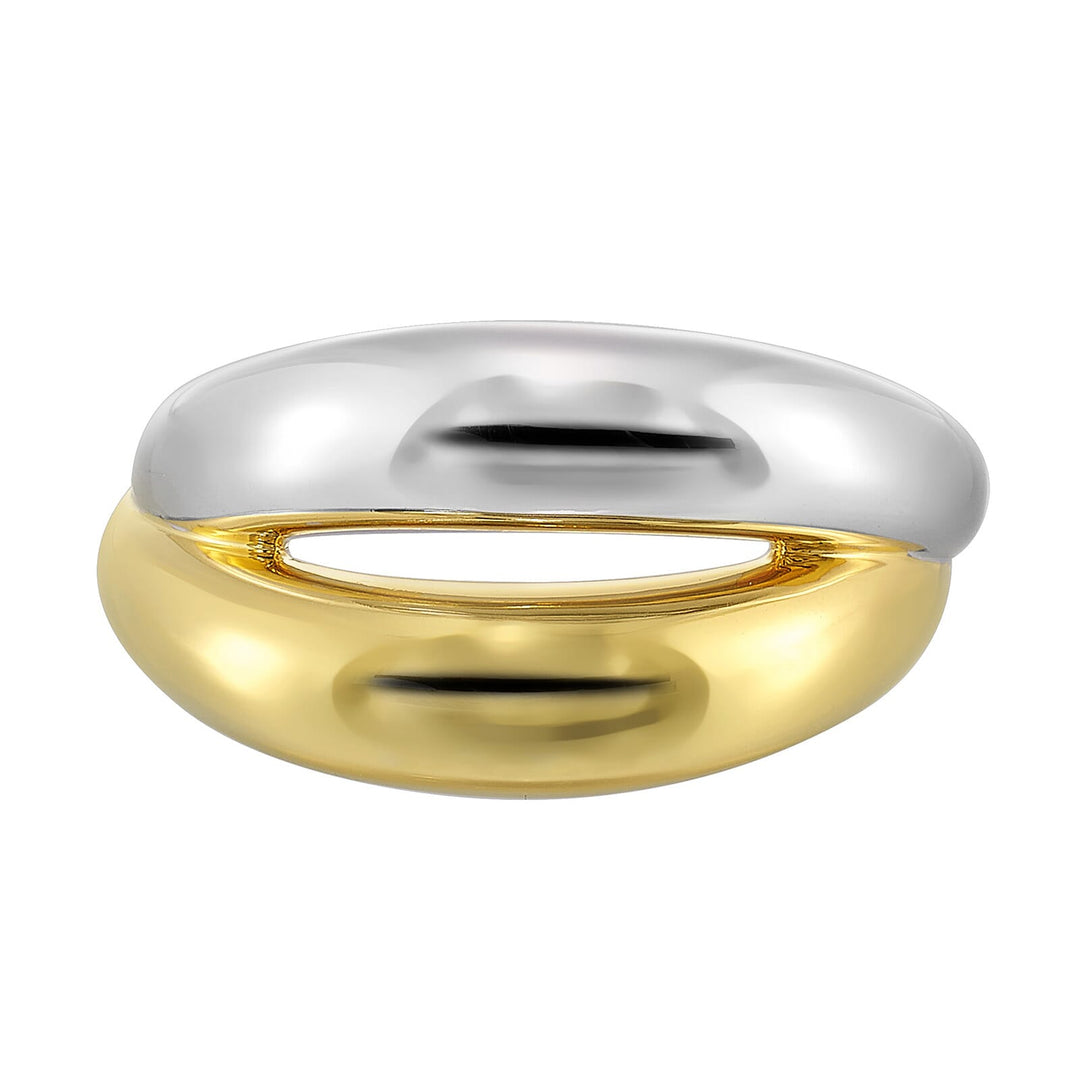 Silver White Yellow Ring