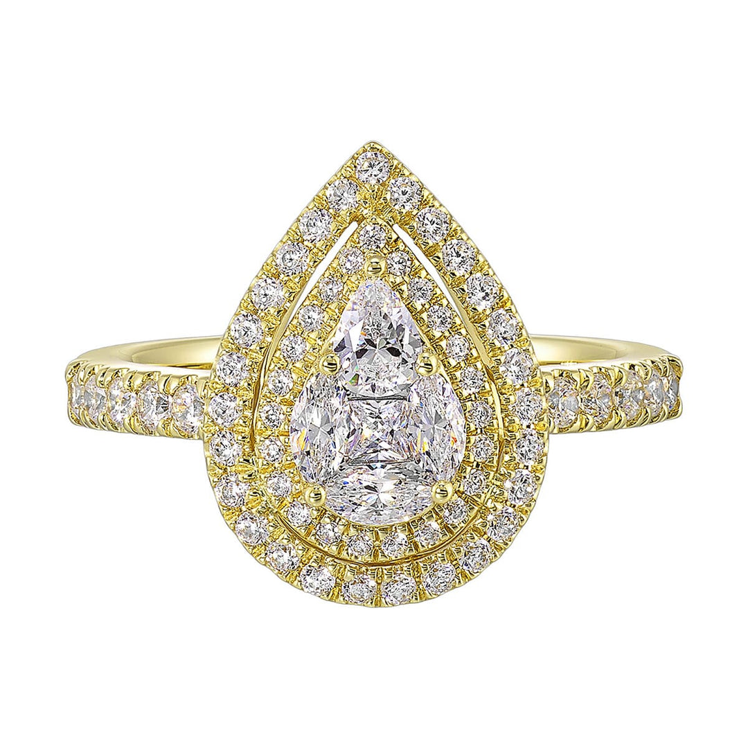 14kt Yellow Gold Diamond 3/4Ctw Ring