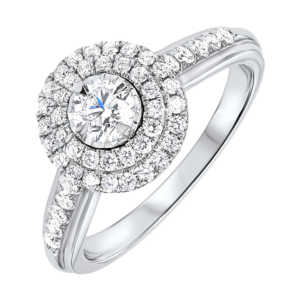 14Kt White Gold Diamond 3/4Ctw Ring