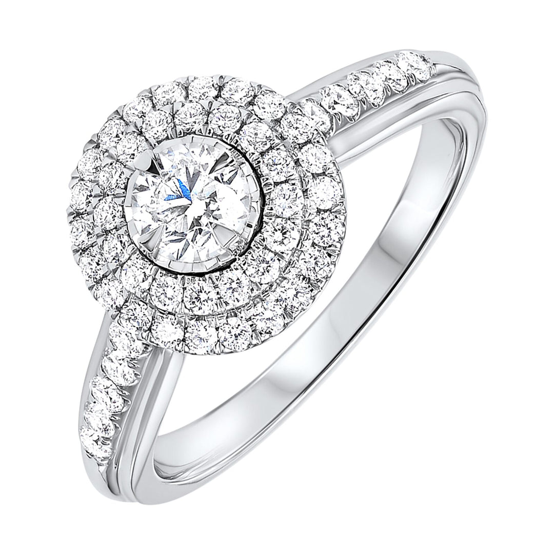 14Kt White Gold Diamond 3/4Ctw Ring