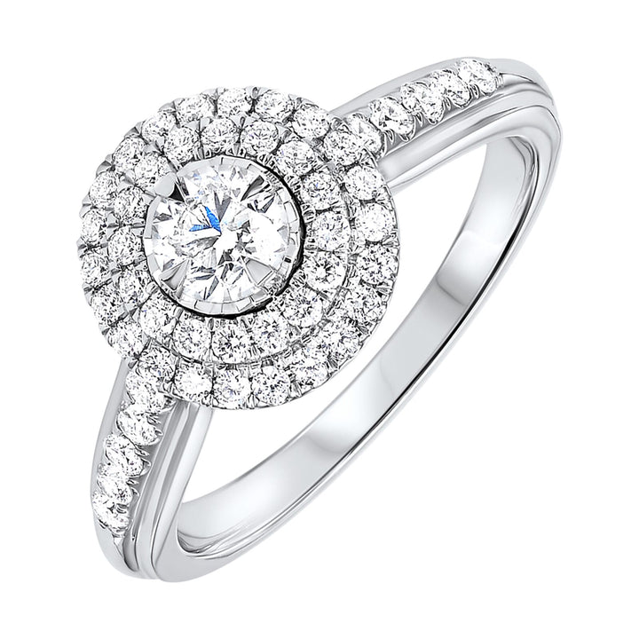 14Kt White Gold Diamond 3/4Ctw Ring
