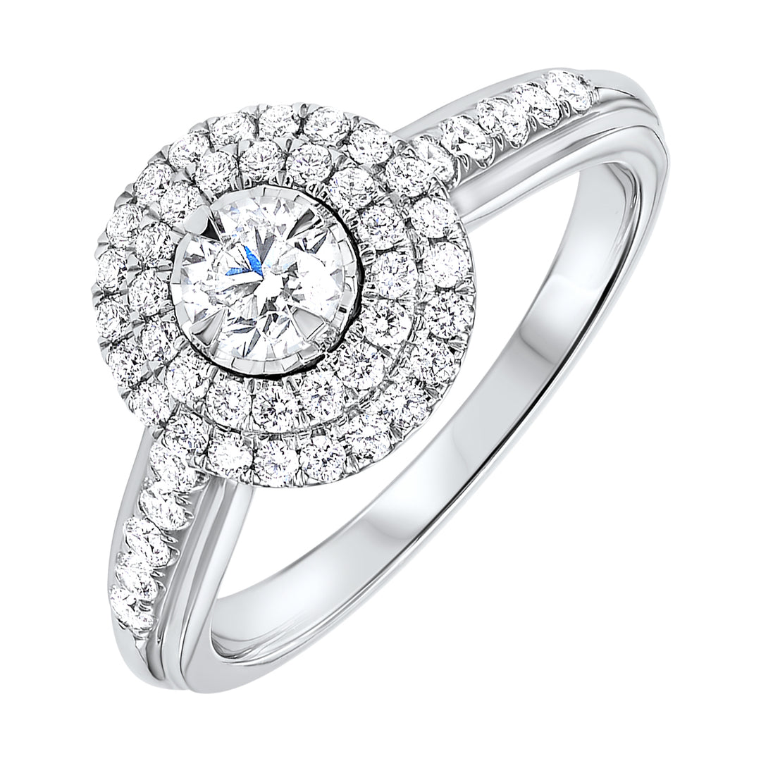 14Kt White Gold Diamond 3/4Ctw Ring
