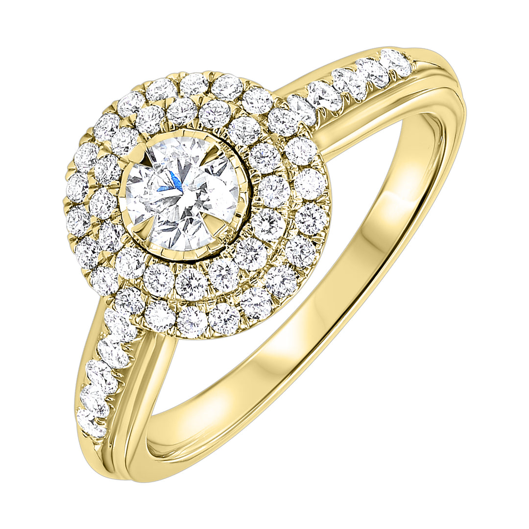 14Kt Yellow Gold Diamond 3/4Ctw Ring